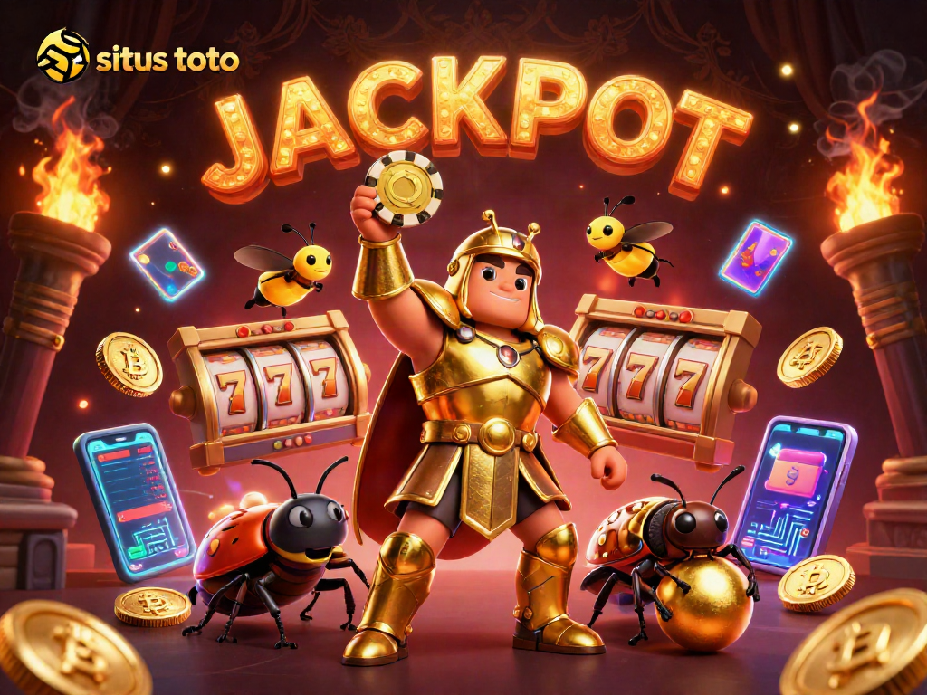 Win big with situs toto and vibrant casino characters in lucky jackpot scene