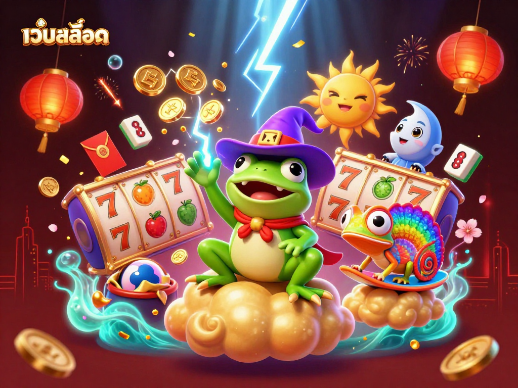 Experience the thrill of เว็บสล็อต with a golden coin storm led by whimsical characters.