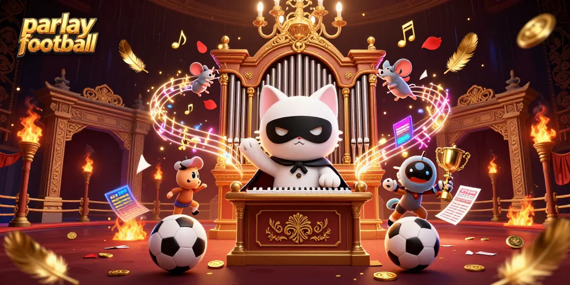 Experience parlay football excitement with a lively 3D casino scene filled with action.