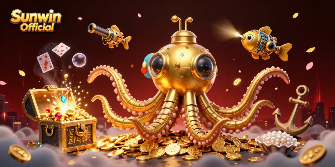 Engage with Sunwin Official's thrilling gameplay in this vibrant casino-themed illustration.