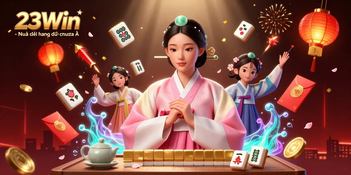 Experience the thrill of 23Win - Nhà cái hàng đầu châu Á with vibrant gaming elements and fortune symbols