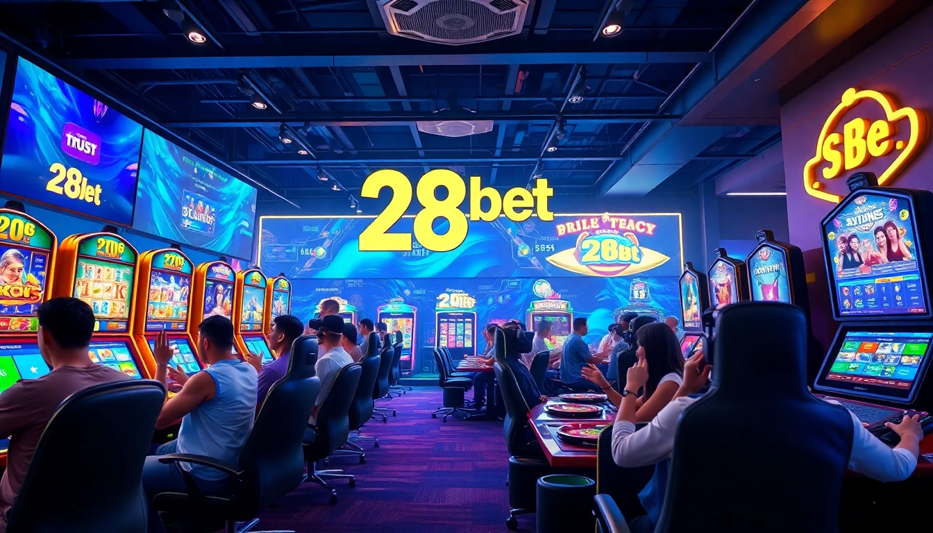 Engaging scene of players enjoying the 28bet game in a vibrant online gaming environment.