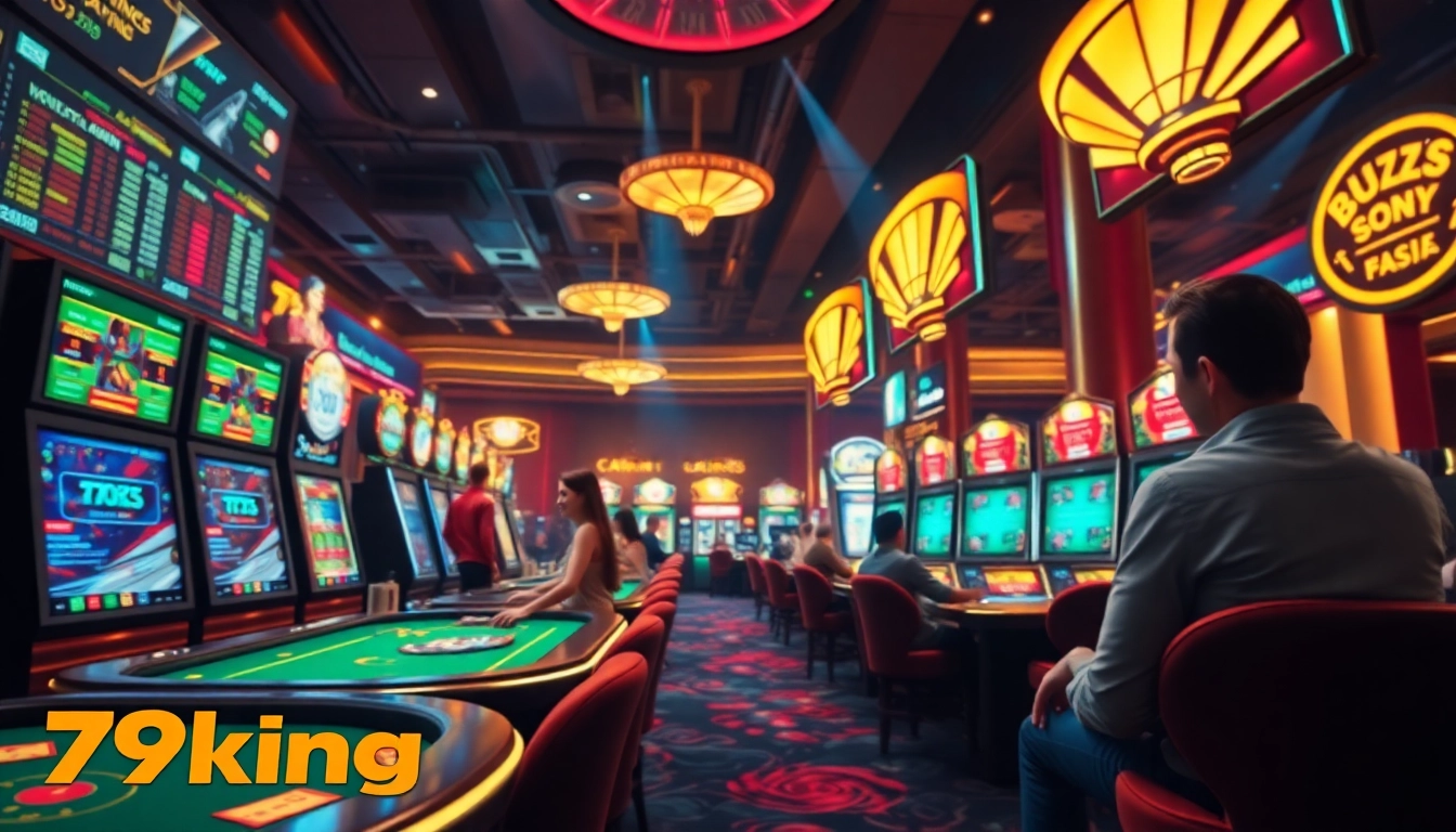 Exciting gaming environment at 79king online casino, showcasing players engaged in thrilling games.