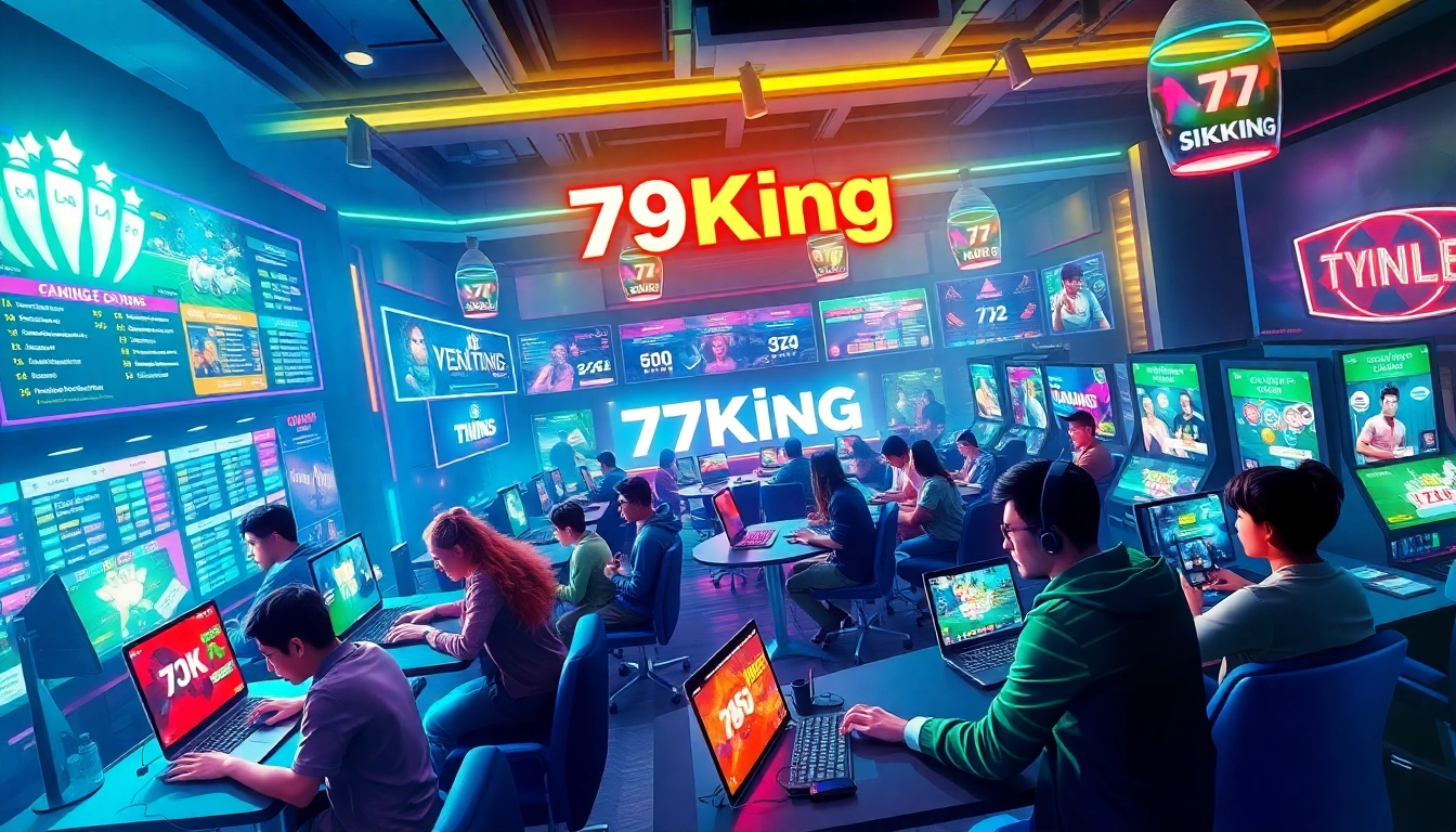 79King online betting platform with diverse gamers and casino visuals