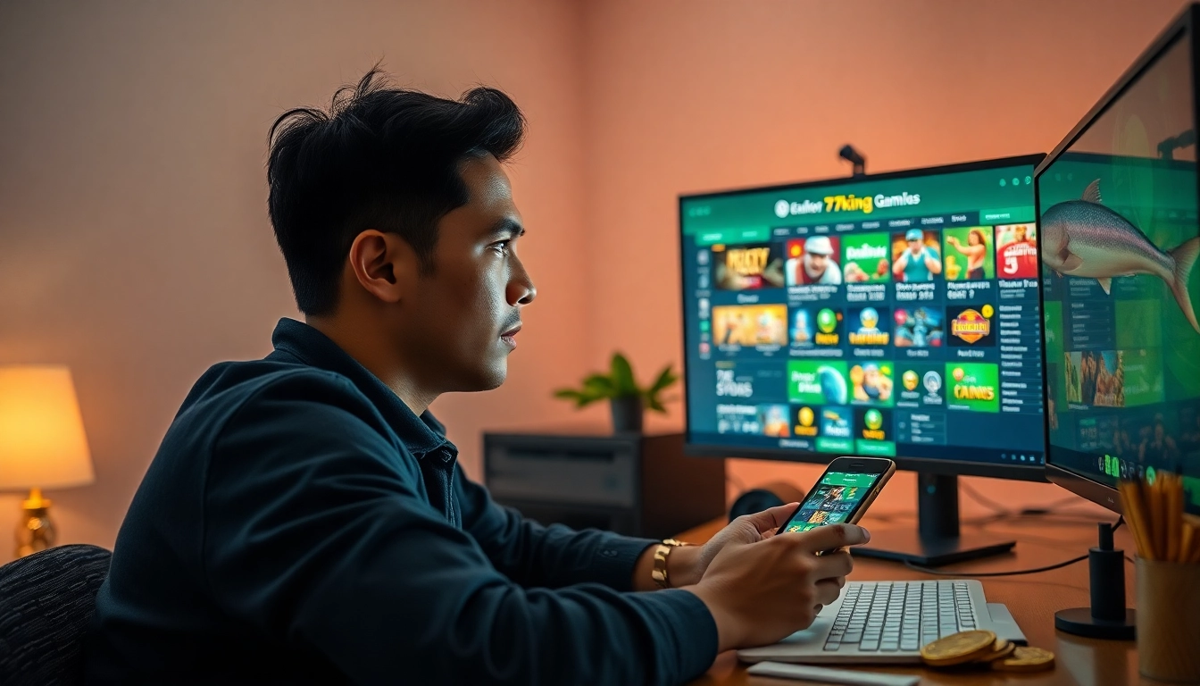 Spannendes Online-Gaming-Erlebnis mit einem Nutzer, der die 79king-Plattform verwendet.