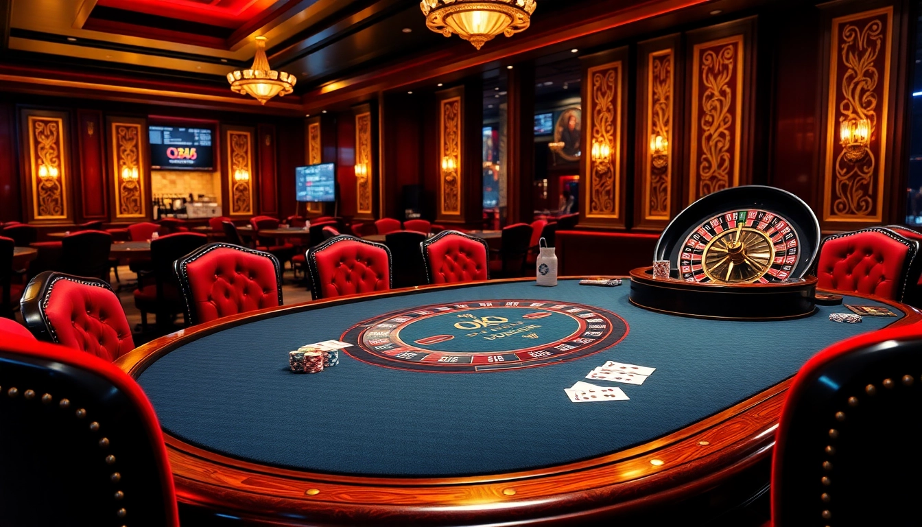 Engage in high-stakes excitement at the OK8386 blackjack table with vibrant poker chips and cards.