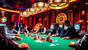 Experience high-stakes excitement at c168.com with a dynamic poker scene showcasing vibrant gameplay.