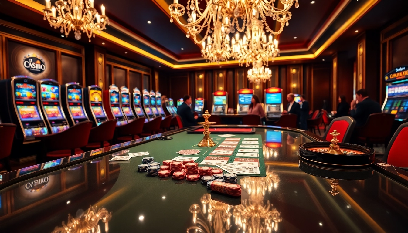 Experience the thrill of s8 casino with vibrant poker tables and dynamic slot machines in luxury.