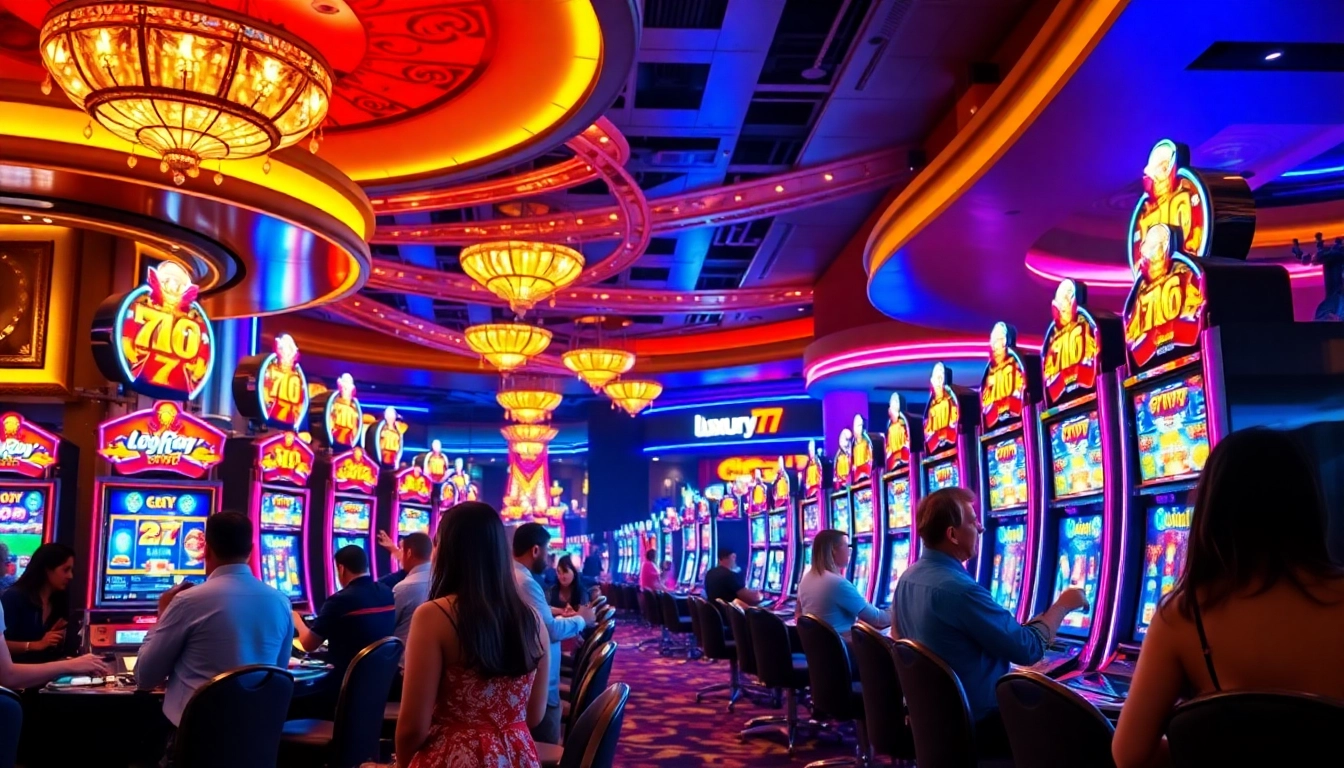 Permainan luxury777 game yang menarik dengan suasana kasino yang glamor dan ceria.