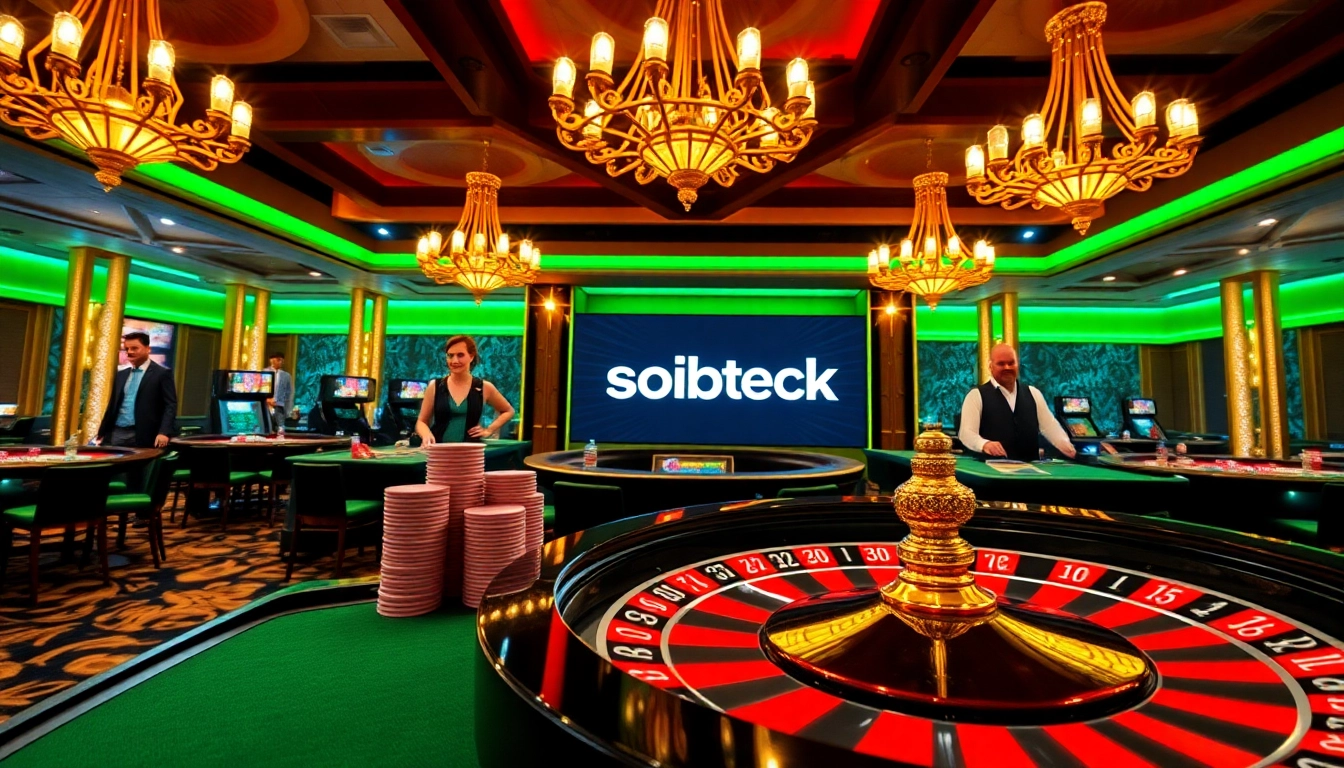 Experience vibrant gaming action at soibet.black with luxuriously designed casino and betting tables.
