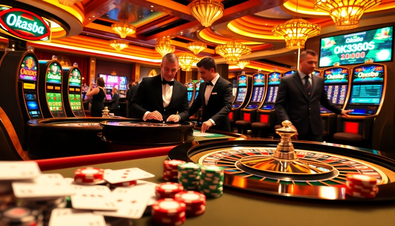 Experience the thrill of betting on https://ok365a.biz/ with vibrant casino action, showcasing roulette and poker games.