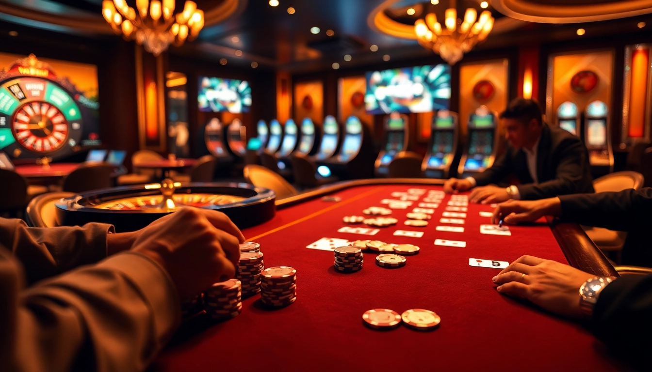 Engage in thrilling poker action at win 55 casino with vibrant poker chips and cards.