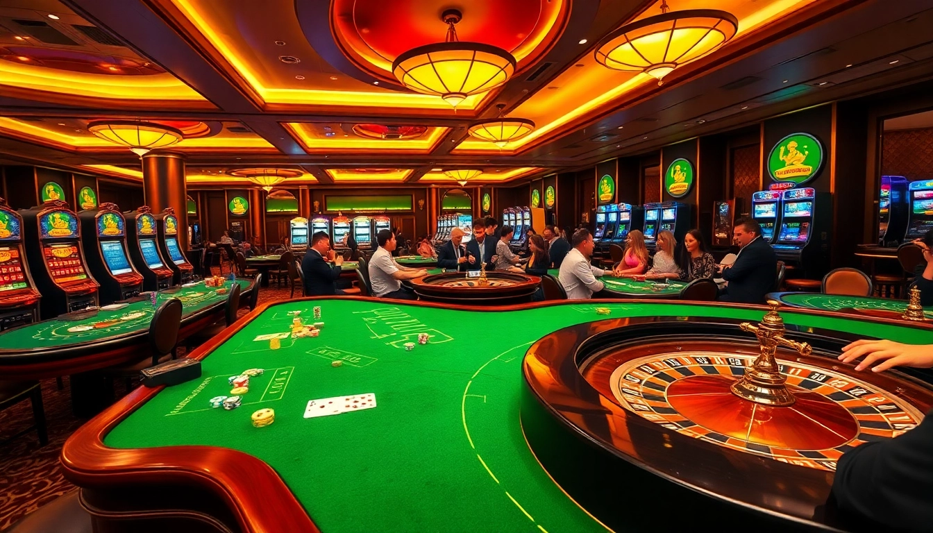 Experience the thrill of gambling at Man88, featuring vibrant casino tables and exciting games.