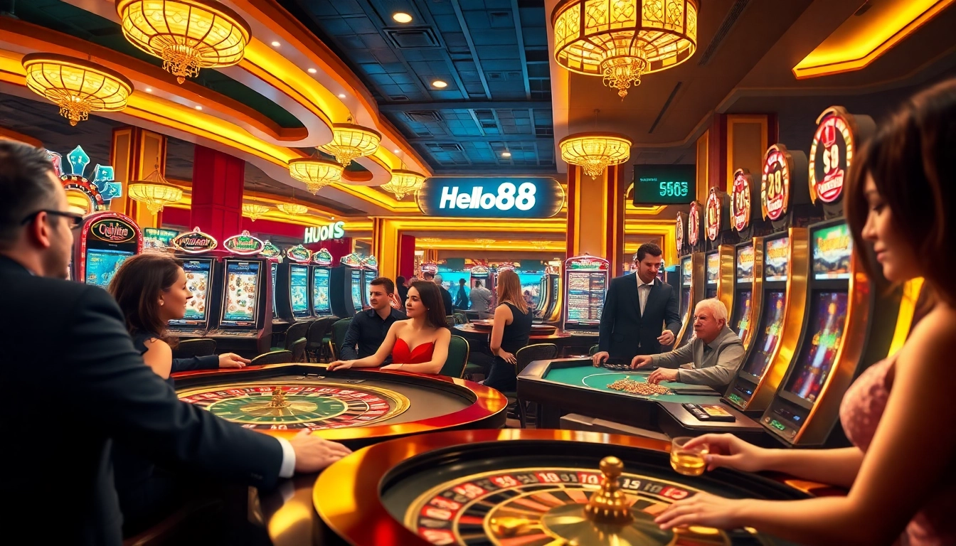 Experience the thrill of gambling at Helloo88 with vibrant casino games and engaging players.