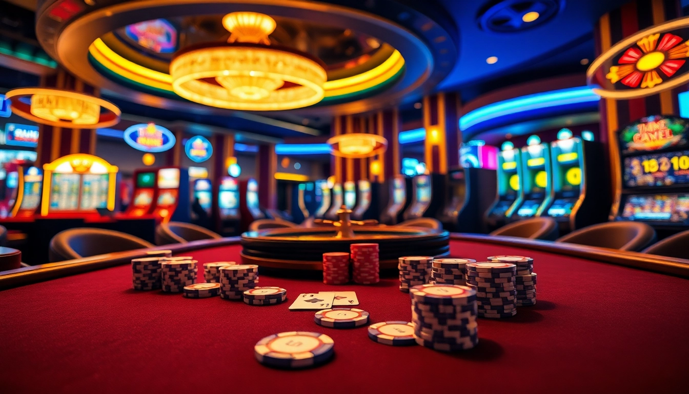 The hidden wiki 2026 features an exciting casino atmosphere with poker players and vibrant gaming elements.