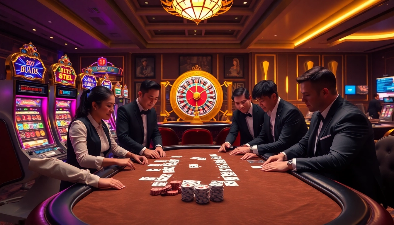 Experience thrilling gameplay at 58win com with players strategizing at a professional poker table.