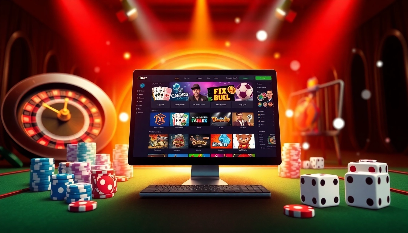 Experience the thrill of online gaming with F8bet's engaging casino visuals featuring poker chips and roulette.