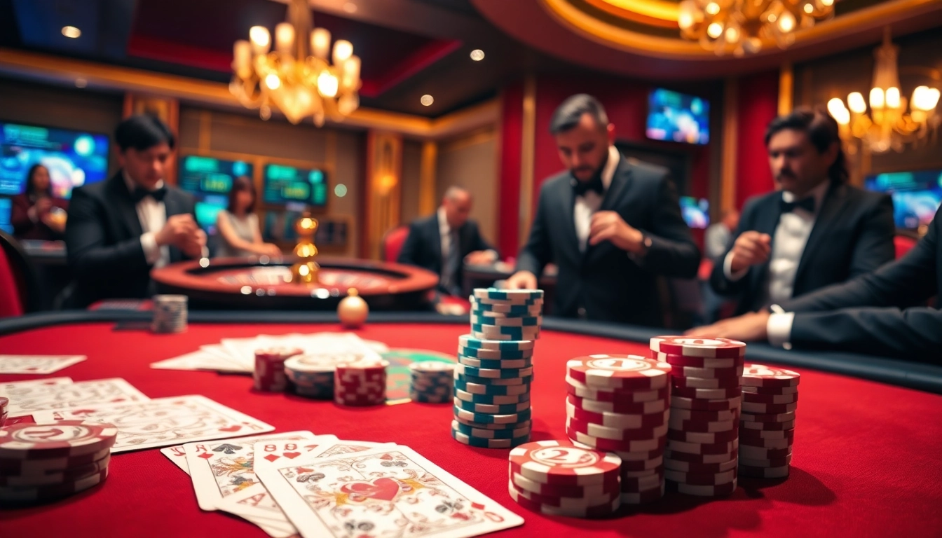 Experience the thrill of gaming action at crown88's luxurious casino tables.