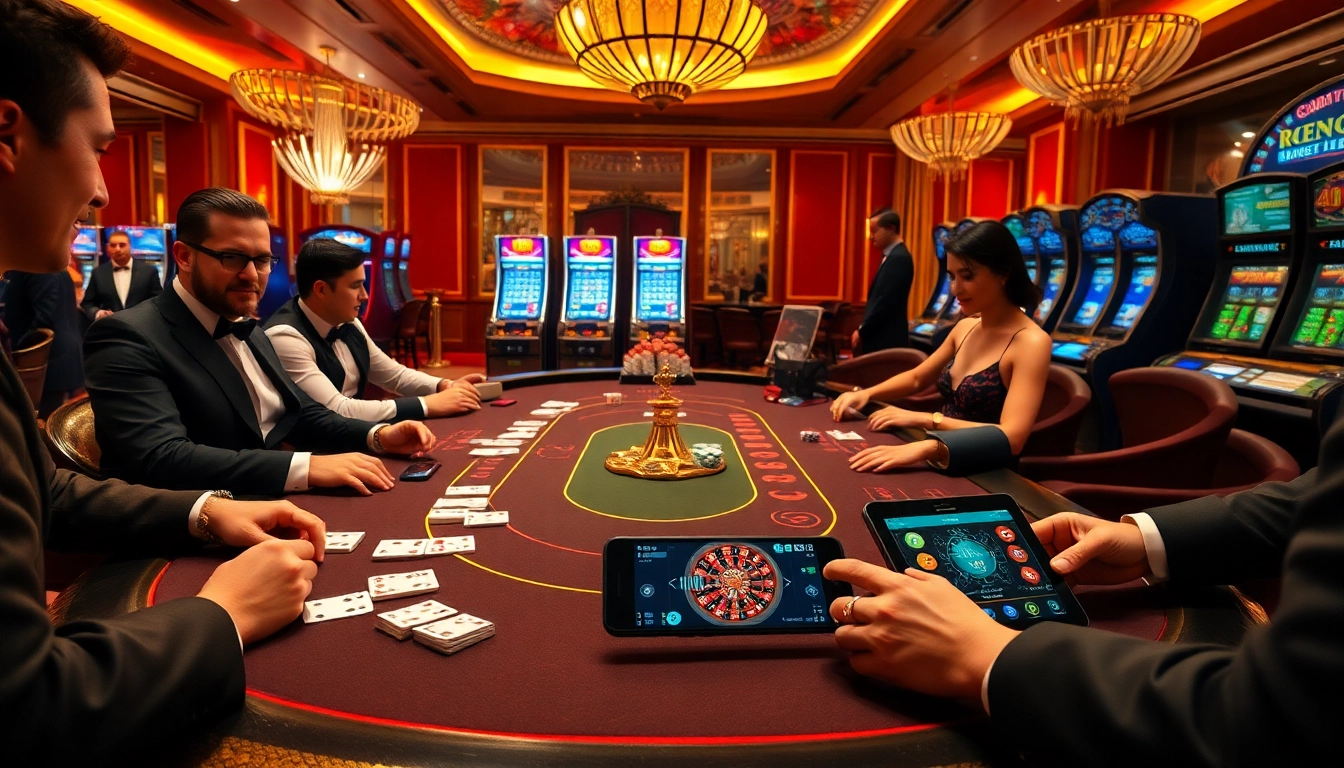 Players enjoying a professional gambling experience at https://11betn.com/ with luxury casino elements.
