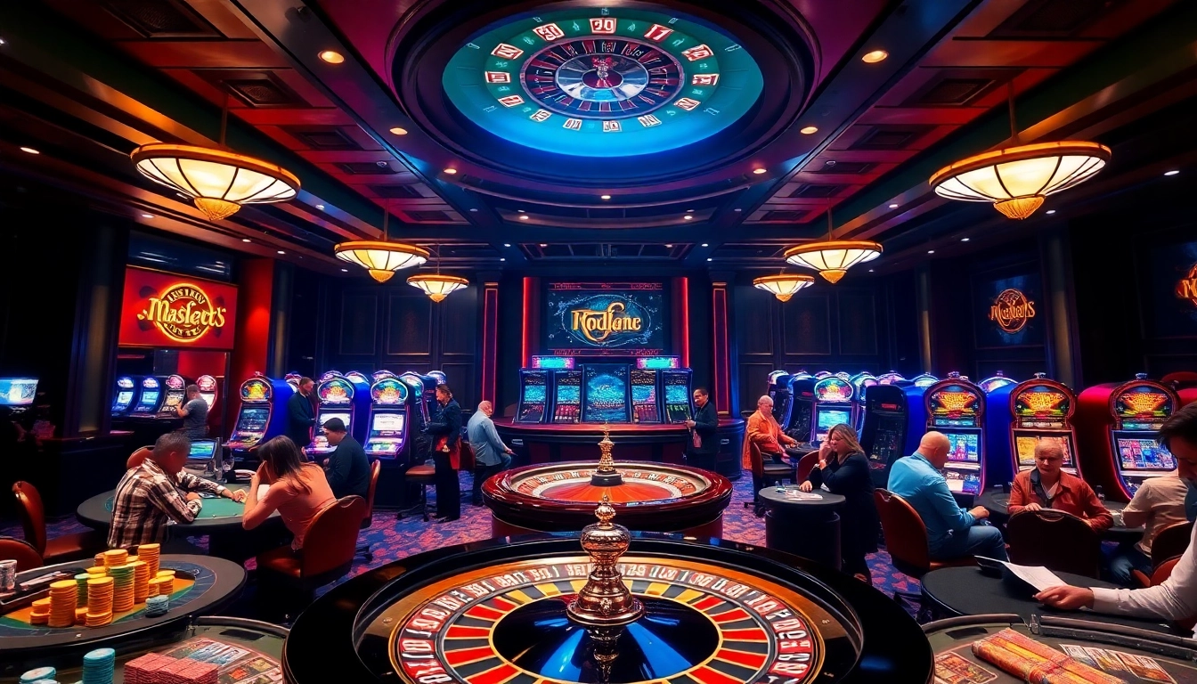 Experience thrilling gameplay in an upscale casino atmosphere at https://f168.faith/, featuring roulette and poker tables.