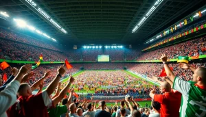 Experience the thrill of Trực tiếp bóng đá with fans cheering at a live football match.