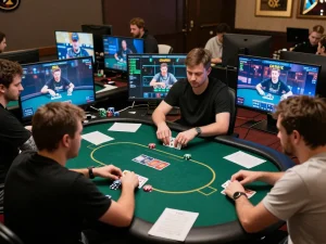 Experienced players engaging in strategic gameplay at dh88 online poker game setup.
